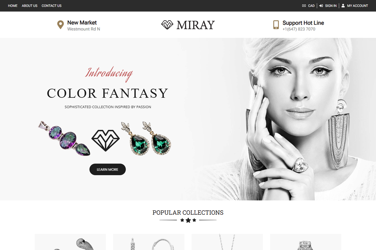 Jewelry e-commerce preview